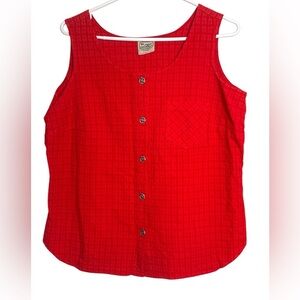 LA Seat Covers Vintage Red Vest w Silver Palm Tree Buttons